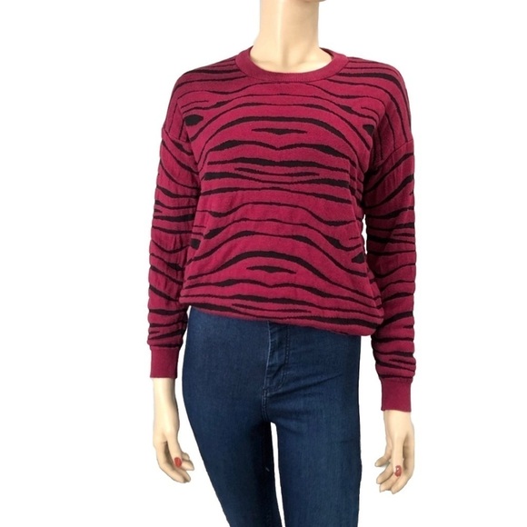 T/O sweater tigers print red,black size:S - Picture 3 of 14